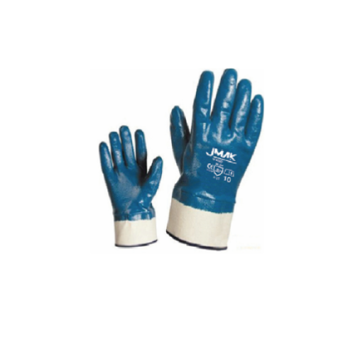 GUANTE NITRILO AZUL PUÑO SEGURIDAD JMAK
